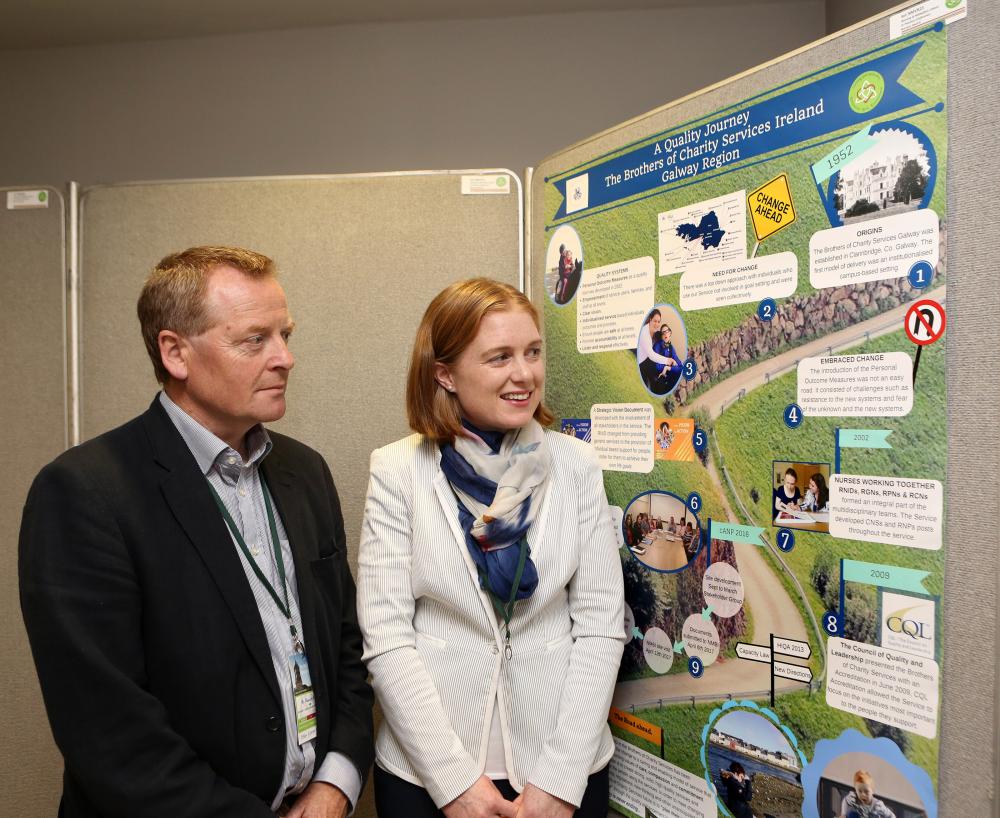 Recently registered RANP Intellectual Disability Maurice Healy, Brothers of Charity Galway, presented a poster at the Nursing and Midwifery Values in Practice Conference pictured with Director of Nursing Aoife Donohue. 