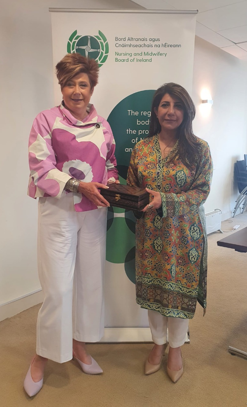 Sheila McClelland, NMBI CEO and Her Excellency, Ambassador Aisha Farooqui