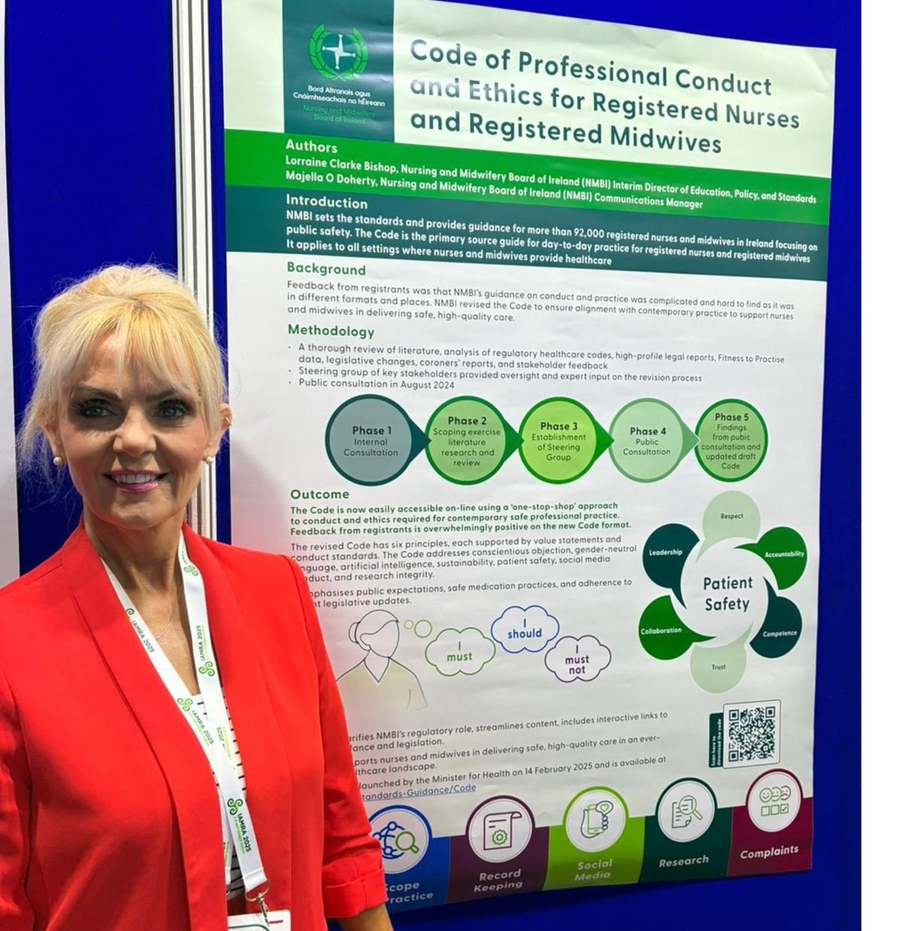 Lorraine Clarke Bishop presents the Code poster