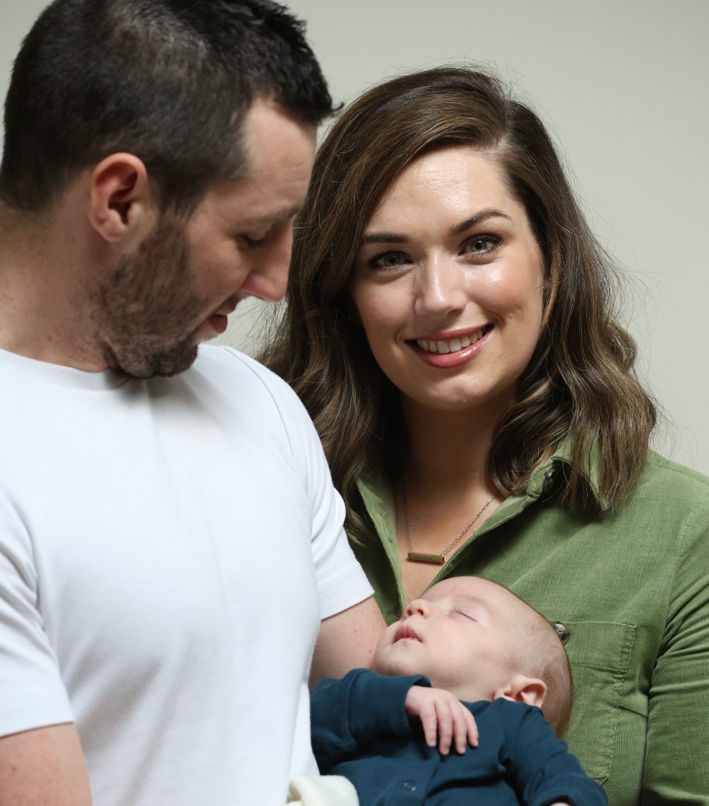 Simon, baby Alfie and Ashley